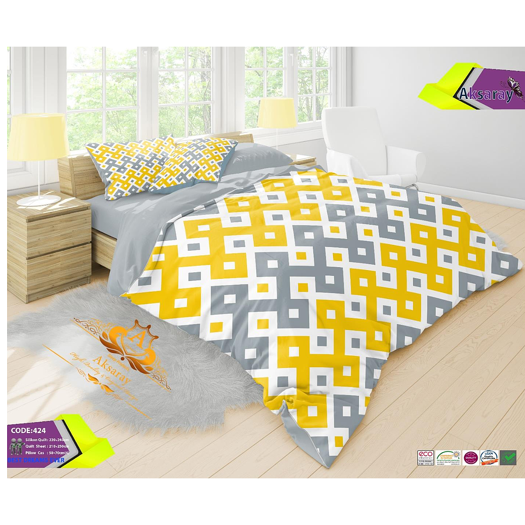 روتختی دو نفره میکرو پنبه چاپ دیجیتال 424